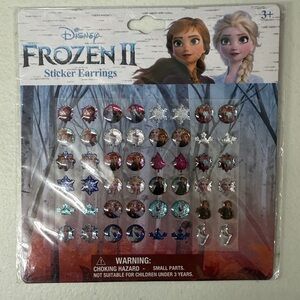DISNEY FROZEN II 24 PAIR STICKER EARRINGS